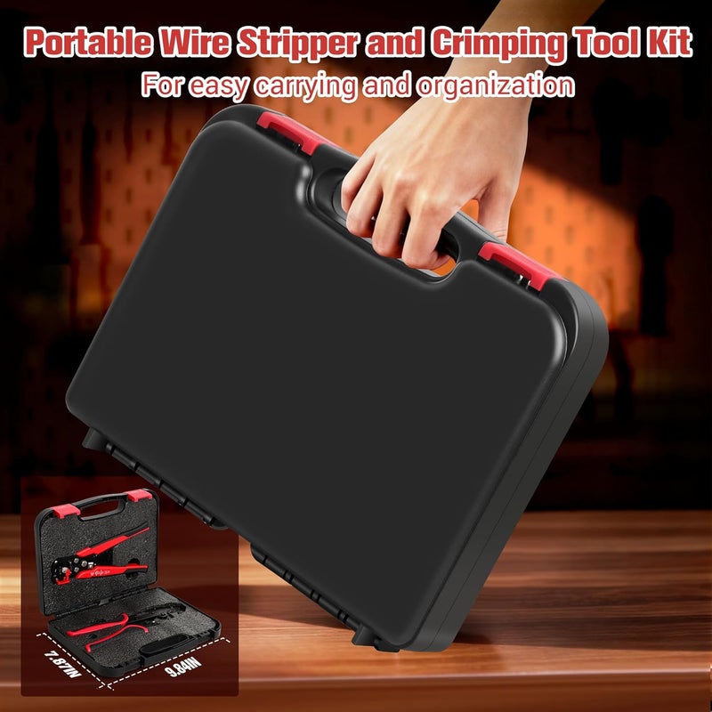 Kuject Wire Stripper and Crimping Tool Kit, 3 in 1 Self-Adjusting Wire Stripping for 10-24 AWG with Crimping Tool Set for Heat Shrink Connectors AWG22-10 - Image 5